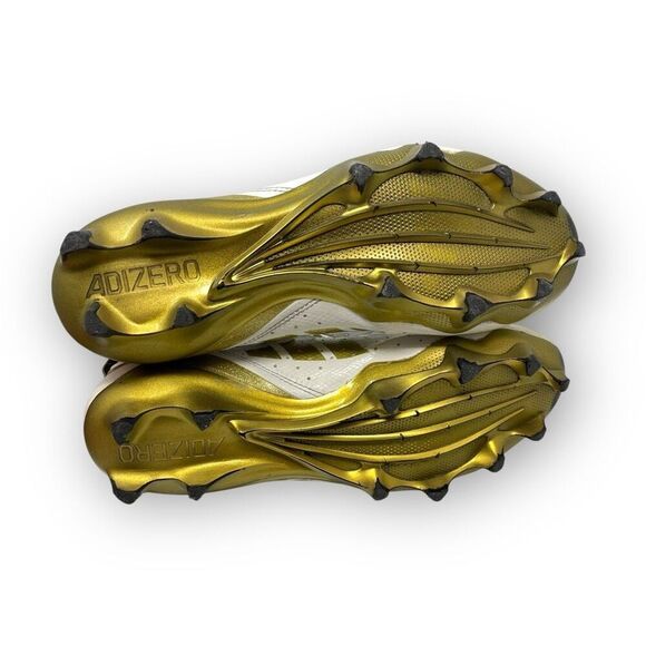 Adidas Adizero Impact Exotic Speed Football Cleats White Gold Men’s Size 10 - Picture 8 of 9